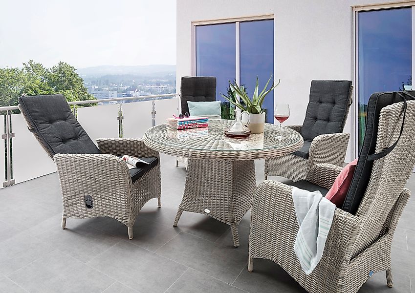 Destiny Garten-Essgruppe PALMA LUNA, (9-tlg., 4x günstig online kaufen