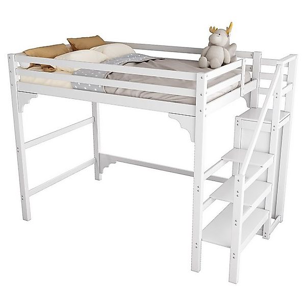 Ulife Etagenbett Hochbett Kinderbett Einzelbett Jugendbett 140*200cm, mit S günstig online kaufen