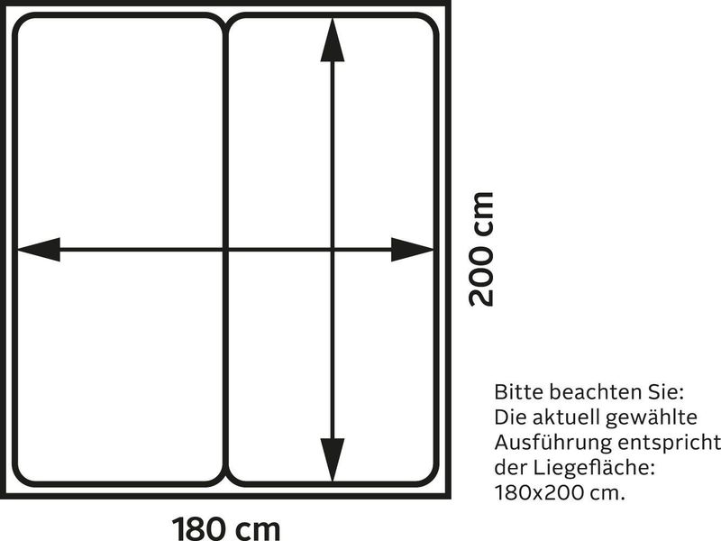 Westfalia Schlafkomfort Boxspringbett mit LED-Beleuchtung günstig online kaufen