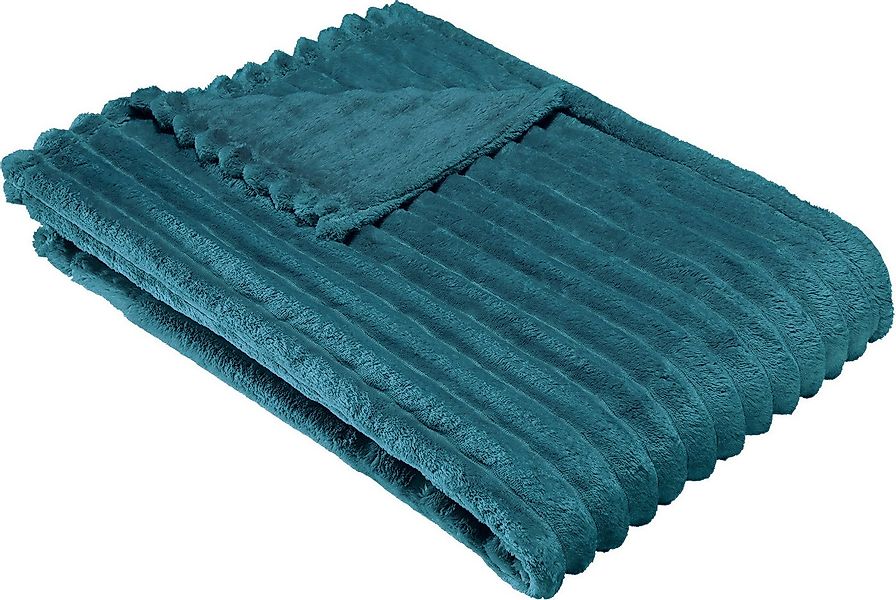 Wohndecke Wohndecke "Aosta", Erwin Müller, Fleece in Cordoptik Uni günstig online kaufen