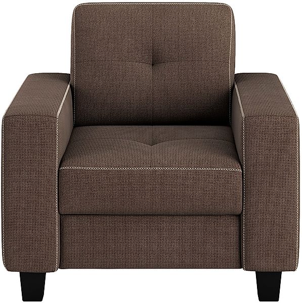 Places of Style Sessel "Varese", Kreuznaht in beige günstig online kaufen