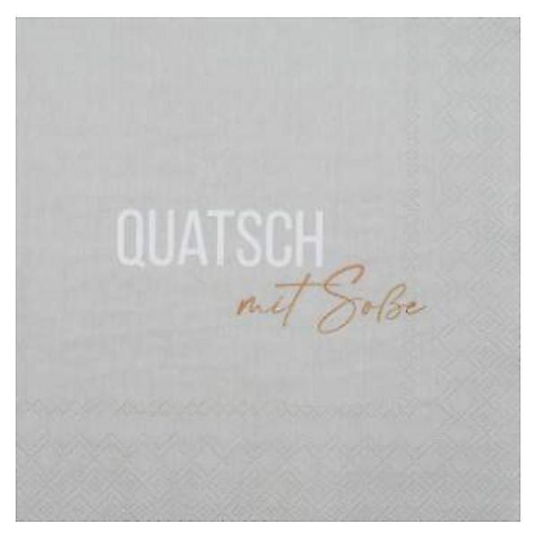 Dining Serviette Quatsch mit Soße 33*33 cm grau günstig online kaufen