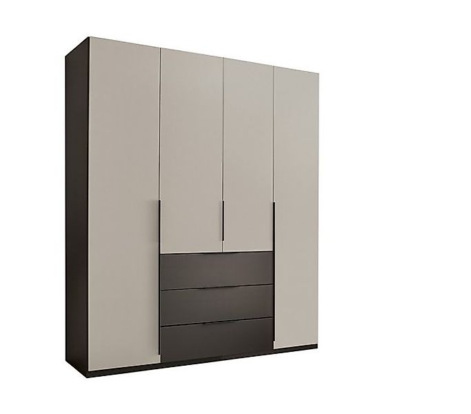 freiraum Drehtürenschrank Nuka 6 Böden, 2 Stangen, 3 Schübe, Graphit/Hellgr günstig online kaufen