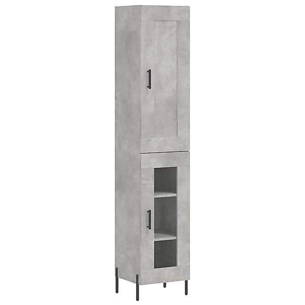 vidaXL Highboard Betongrau 34,5x34x180 cm Holzwerkstoff 3200397 günstig online kaufen