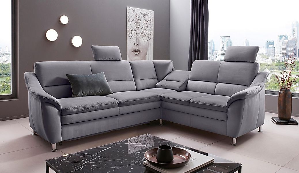 Home affaire Ecksofa "Cardoso L-Form" Federkern, wahlweise mit Bett, Schubk günstig online kaufen