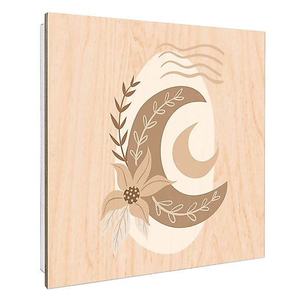 Banjado Schlüsselkasten mit Holzfront 30x30cm Weiß Scharnier Links 50 Haken günstig online kaufen