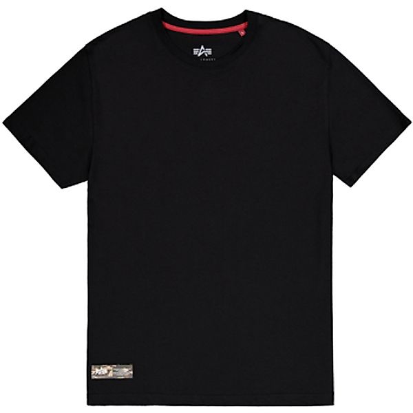 Alpha Industries  T-Shirt Camo Label Backprint T-Shirt - black günstig online kaufen