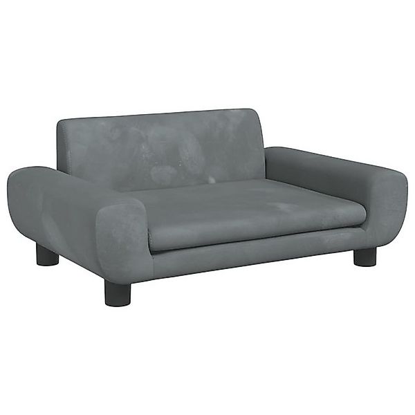 vidaXL Kindersofa Kindersofa Dunkelgrau 70x45x33 cm Samt Kindercouch Kinder günstig online kaufen