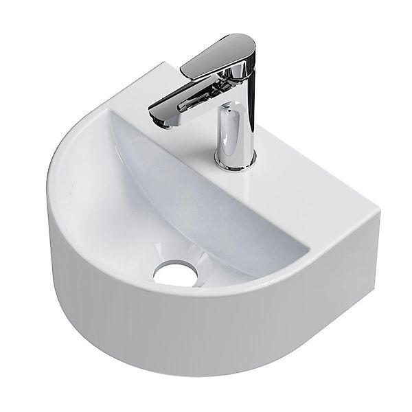 Emke Waschbecken 30,3x25,5x12cm Hochweiß U Förmiges Miniwaschbecken aus Ker günstig online kaufen