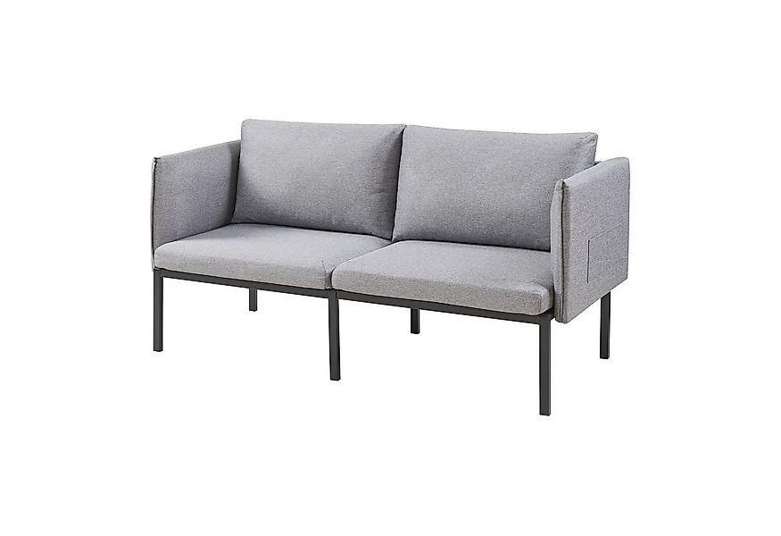 en.casa Sofa, 2-Sitzer »Kamar« gepolstert 69x158x63 cm Grau günstig online kaufen