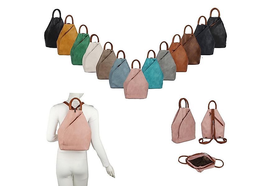 ITALYSHOP24 Rucksack Damen Cityrucksack Daypack Tasche Umhängetasche Tagesr günstig online kaufen