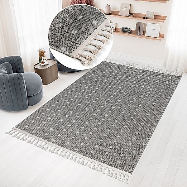 Bruno Banani Teppich »Dotty, In- und Outdoor geeignet« rechteckig 6 mm Höhe günstig online kaufen