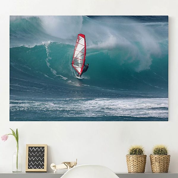 Leinwandbild Strand - Querformat The Surfer günstig online kaufen