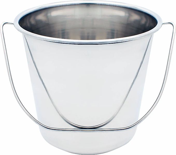 Krüger Mülleimer "Edelstahl Eimer rostfrei, 9 Liter" Stabiler Edelstahlgrif günstig online kaufen