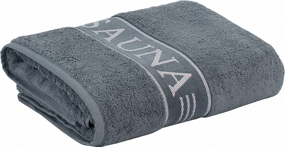 Möve for frottana Saunatuch "Möve" mit Saunaschriftzug auf der Bördüre günstig online kaufen