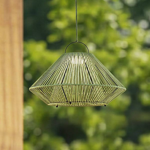 Lindby LED-Solarhängelampe Austas, grün, Ø 50 cm, USB, IP54 günstig online kaufen