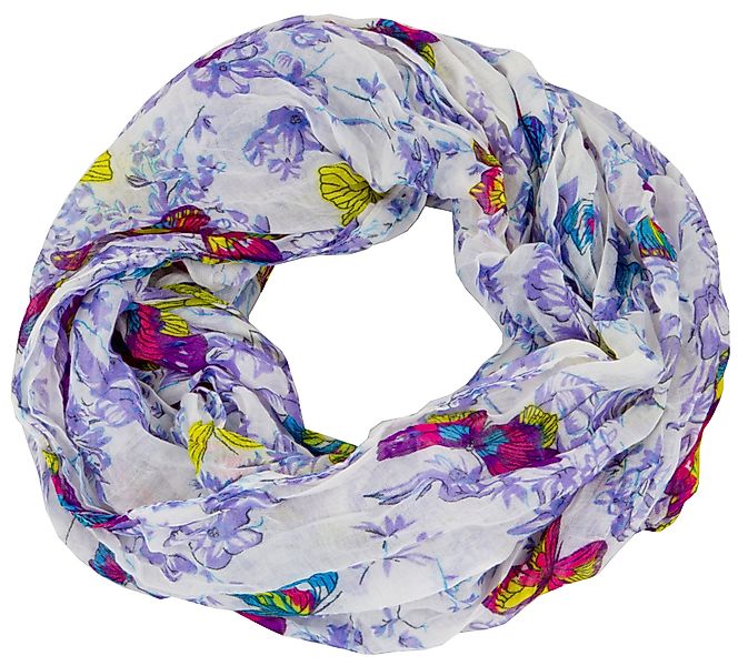 AvaMia Modeschal 3999-Butterfly Loop Schal Schlauchschal mit Schmetterlinge günstig online kaufen