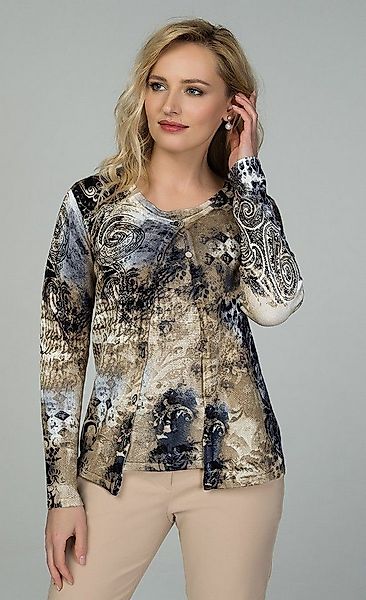 Passioni 2-in-1-Strickjacke Twinset mit Paisley Patch Print günstig online kaufen