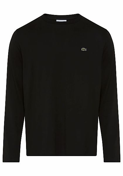Lacoste Langarmshirt Rundhalsausschnitt, reine Baumwolle, Regular Fit günstig online kaufen
