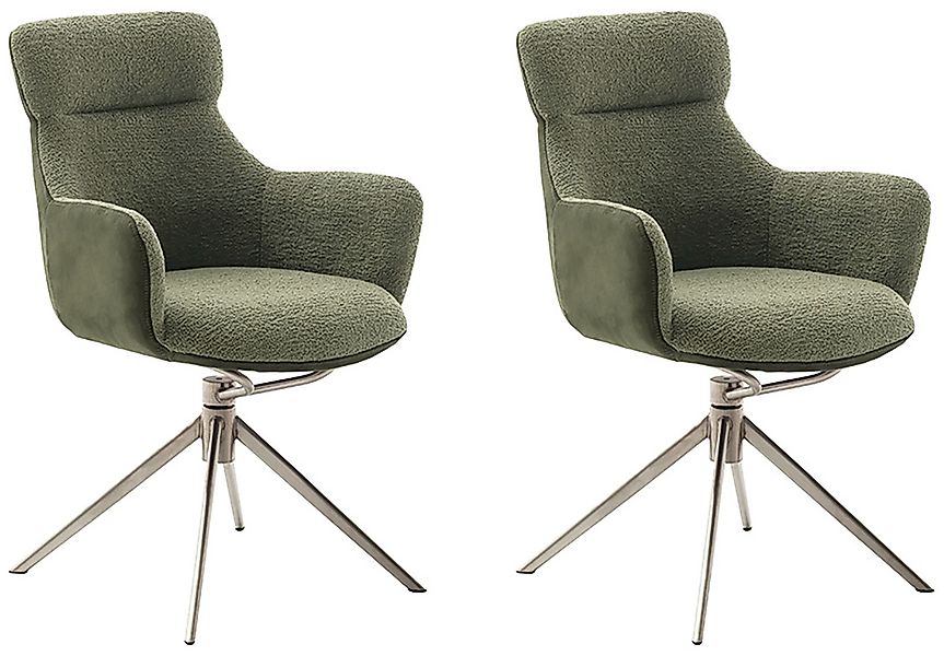 MCA furniture Esszimmerstuhl »PELION«, Feingewebe, (2er-Set), drehbar 360°, günstig online kaufen