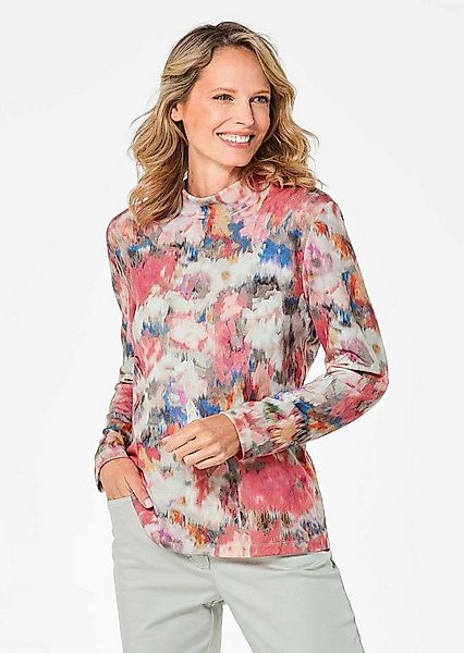 GOLDNER Print-Shirt Langarmshirt mit Stehkragen, Jersey Printshirt mit Allo günstig online kaufen