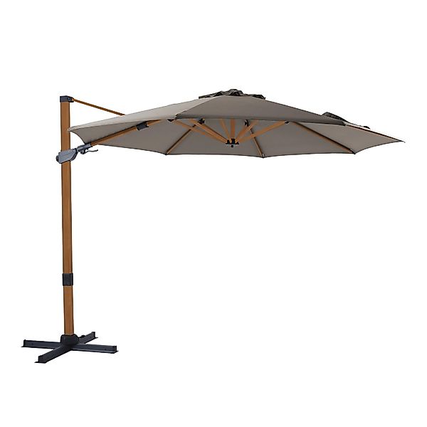 AXI Ampelschirm Ø 300 cm Taupe mit Handöffner günstig online kaufen