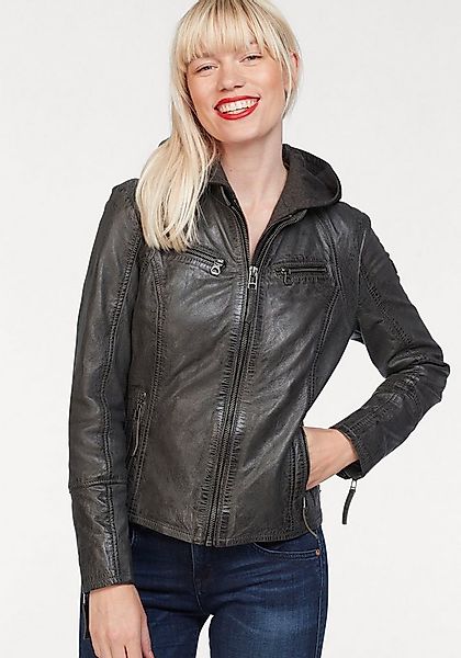 Mauritius Lederjacke "NOLA" mit Kapuze Two-in-One Style - mit abnehmbarer J günstig online kaufen