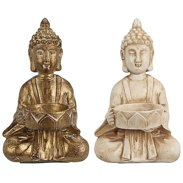 HAC24 Teelichthalter Buddha Figur Teelicht Halter günstig online kaufen