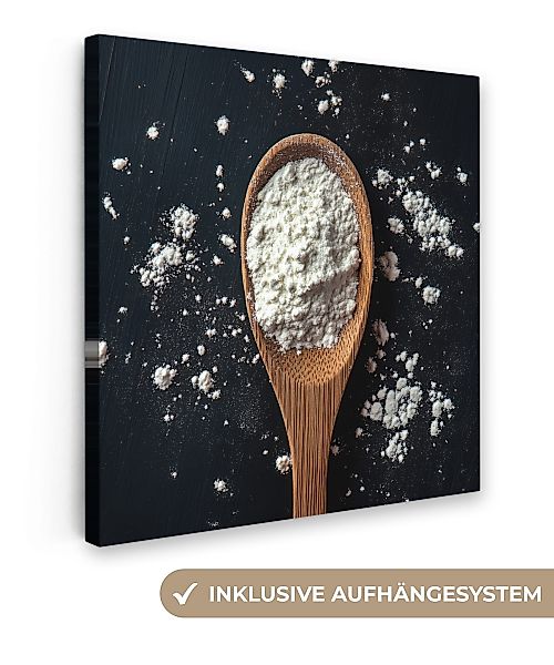 OneMillionCanvasses® Leinwandbild Mehl - Holz - günstig online kaufen