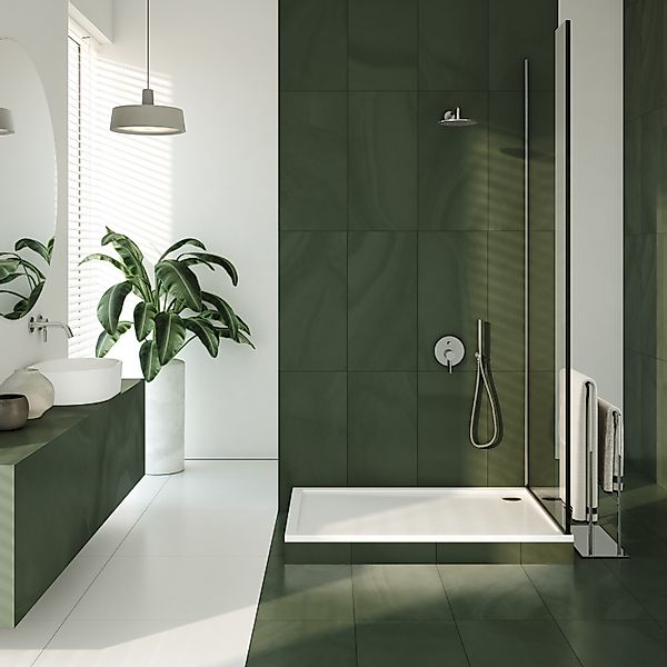 Aquabad® Duschwanne BASIC Smooth White, Rechteck, günstig online kaufen
