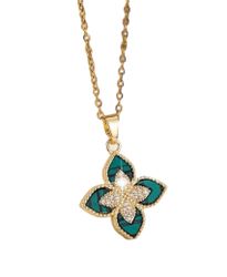 Lale Collection® Edelstahlkette Gold Kleeblatt Schmuck günstig online kaufen