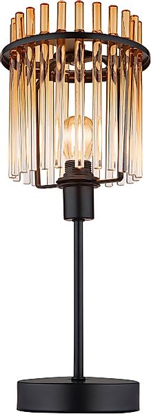 GLOBO LIGHTING Tischleuchte »GORLEY« E14 1 Stk. Tischlampe schwarz Glasstäb günstig online kaufen