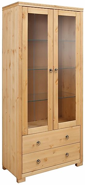 OTTO home Vitrine "Gotland" Breite 80 cm, Höhe 178 cm, mit Glastüren, aus m günstig online kaufen