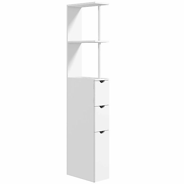 HOMCOM Badezimmerschrank, Badezimmerschrank, mit Schubladen, offenen Regale günstig online kaufen