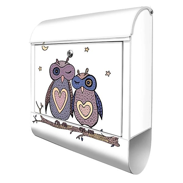 Banjado Design Briefkasten Weiß Pulverbeschichtet 39x47x14cm 2 Schlüssel Mi günstig online kaufen