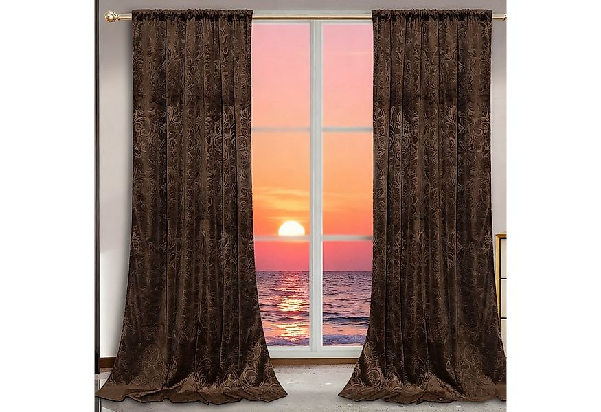 BTTO V&G Gardine Verdunkelungsvorhang (2 St), abdunkelnd, Blickdicht Samt V günstig online kaufen