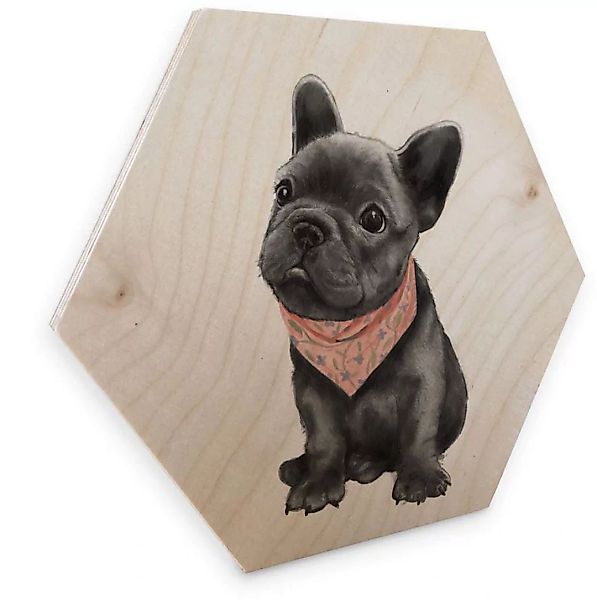 Wall-Art Holzbild »Französische Bulldogge Holzbild«, (1 St.) günstig online kaufen