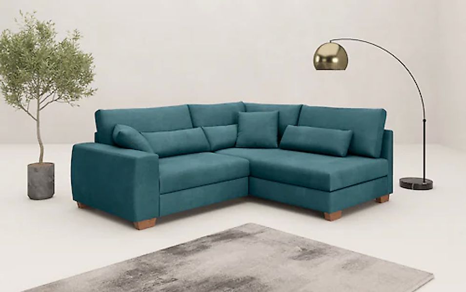 Mr. Couch Ecksofa »Helena L-Form, bis 140 kg belastbar«, mit Taschenfederke günstig online kaufen