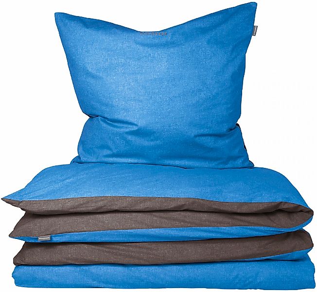 Schiesser Wendebettwäsche "Doubleface aus weicher Baumwolle mit edlem Melan günstig online kaufen