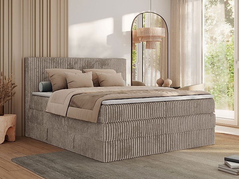 MKS MÖBEL Boxspringbett TILIANO KING (Packung, Set, Topper T25, Doppelbett, günstig online kaufen