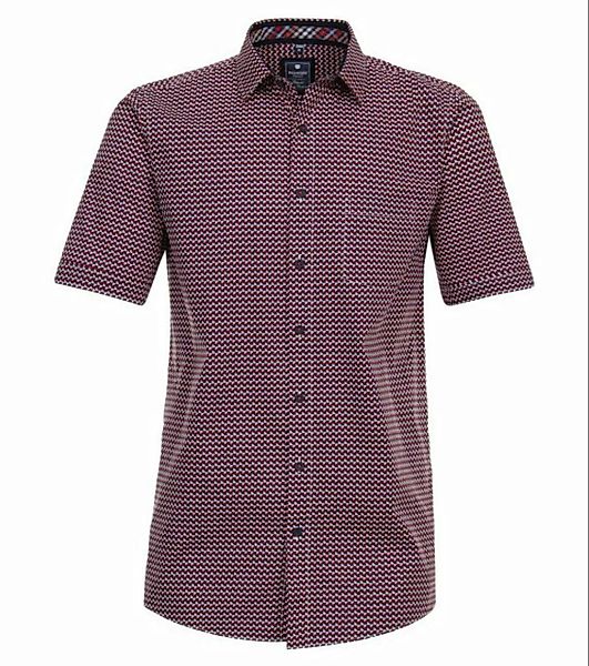 Redmond Kurzarmhemd NOS POPELINE PRINT CASUAL HEMD 50 ROT günstig online kaufen