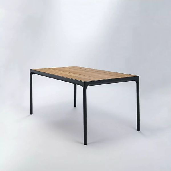 Outdoor Esstisch Four - schwarzes Tischbein 160 cm günstig online kaufen