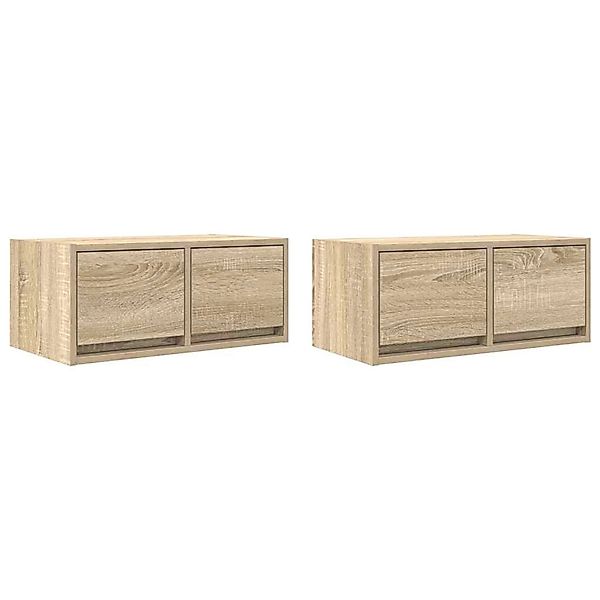 vidaXL TV-Schränke 2 Stk Sonoma-Eiche 60x31x25,5 cm Holzwerkstoff 861495 günstig online kaufen