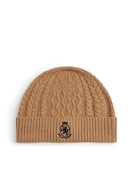 Tommy Hilfiger Beanie TH CREST KNIT Zopfstrickmuster, mit TH-Wappen günstig online kaufen
