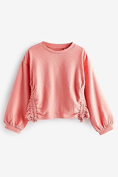 Next Langarmshirt Strukturiertes Top mit Seitenraffung (1-tlg) günstig online kaufen