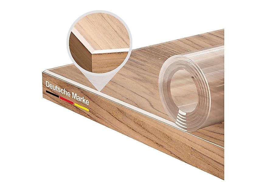 Ertex Tischdecke Tischdecke Glasklar Folie 2,2 mm + abgeschrägte Kante, Tis günstig online kaufen