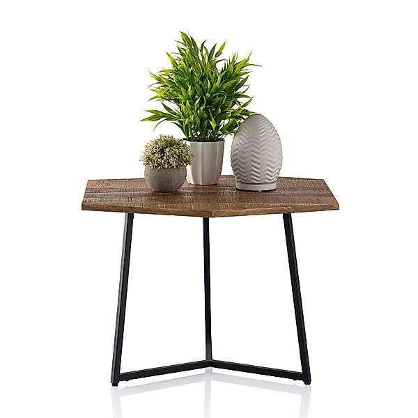 Amagohome Beistelltisch Beistelltisch Holz massiv Sofa günstig online kaufen