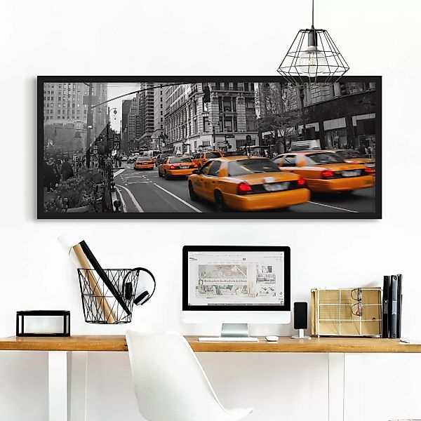 Bild mit Rahmen Architektur & Skyline - Panorama New York, New York! günstig online kaufen