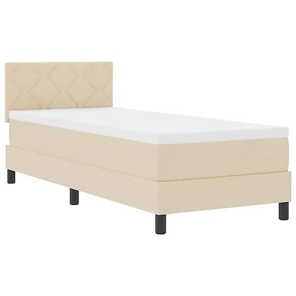 vidaXL Boxspringbett mit Matratze Creme 80 x 200 cm Stoff 3338725 günstig online kaufen