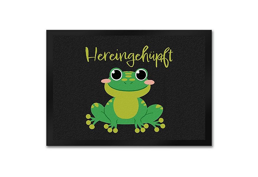speecheese Fußmatte Hereingehüpft Fußmatte in 35x50 cm mit süßem Frosch günstig online kaufen